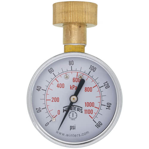 Main product image of 2-1/2" PET Economy Water Test Pressure Gauge (0-160 PSI)
