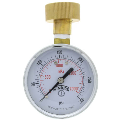 Main product image of 2-1/2" PET Economy Water Test Pressure Gauge (0-300 PSI)