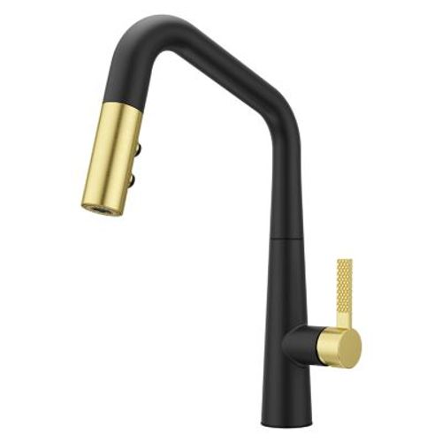 Main product image of Asari 1-Handle Pull-Down Kitchen Faucet (Matte Black and Brushed Gold) GT529-ASRBBG