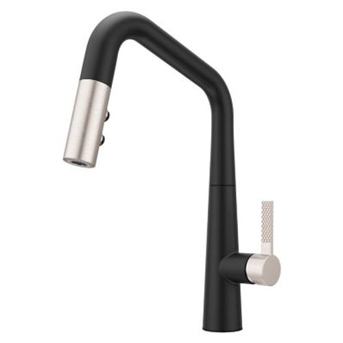 Main product image of Asari 1-Handle Pull-Down Kitchen Faucet (Matte Black and Spot Defense Stainless Steel) GT529-ASRBGS