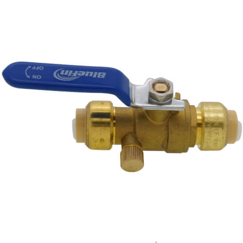 Main product image of 1/2" Push-Fit Ball Valve with Drain (Lead Free)