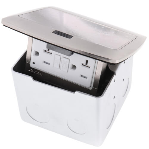 Main product image of Pop-Up Floor Box w/ Tamper-Resistant Self-Test GFCI Outlet, 20A