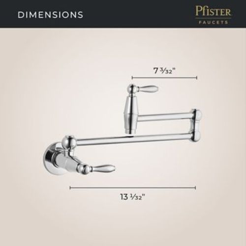 Main product image of Port Haven Pot Filler Faucet (Polished Chrome), GT533-TDC