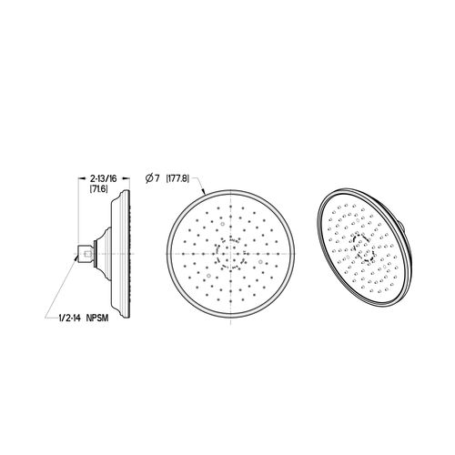 Main product image of Hanover Water Saving Showerhead , 015-HV1Y (Tuscan Bronze)