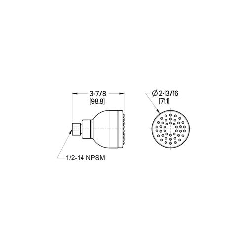 Main product image of Portland Water Saving Showerhead , 015-PC01 (Polished Chrome)