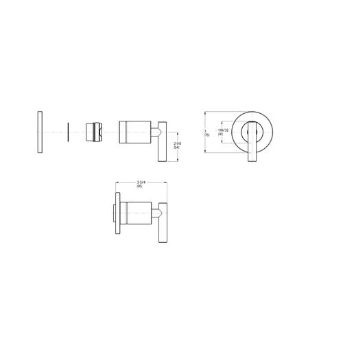 Main product image of Contempra Diverter Trim , 016-NC1B (Matte Black)