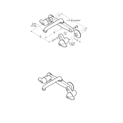 Main product image of 2-handle Laundry Faucet, 69-020