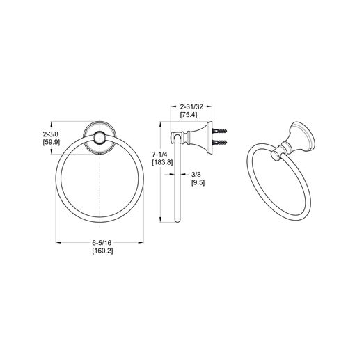 Main product image of Northcott Towel Ring , BRB-MG1C (Polished Chrome)