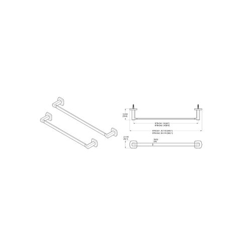 Main product image of Deckard 18" Towel Bar , BTB-DA1K (Brushed Nickel)
