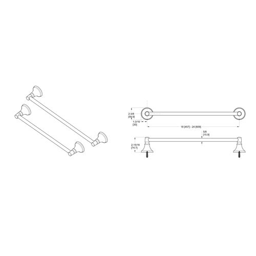 Main product image of Northcott 24" Towel Bar , BTB-MG2Y (Tuscan Bronze)