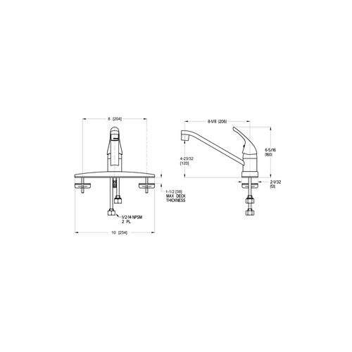 Main product image of Pfirst 1 Handle Kitchen Faucet , G134-1444 (Polished Chrome)