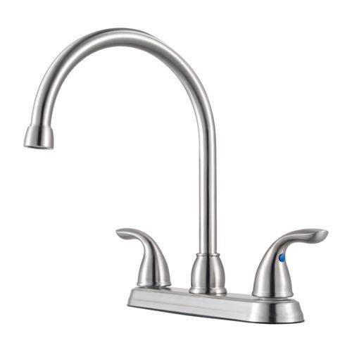 Main product image of Pfirst Two Handle High Arc Kitchen Faucet , G136-200S (Stainless Steel)