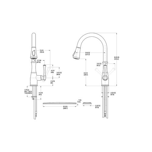 Main product image of Wheaton 1-Handle Pull-Down Kitchen Faucet w/ Soap Dispenser , GT529-WH1Y (Tuscan Bronze)