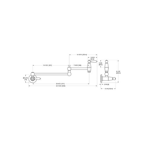 Main product image of Port Haven Pot Filler , GT533-TDD (Polished Nickel)
