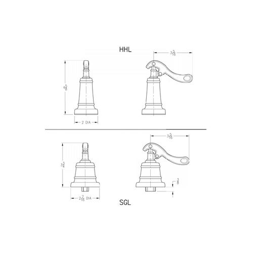 Main product image of Ashfield Roman Tub Handles, Pair , HHL-YPLK (Brushed Nickel)