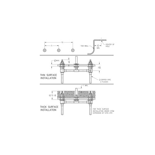 Main product image of Pfirst Universal Roman Tub Valve Rough, JX6-050R