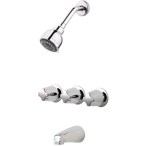 Main product image of Pfirst 3-Handle Tub & Shower Trim w/ Valve , LG01-3110 (Polished Chrome)