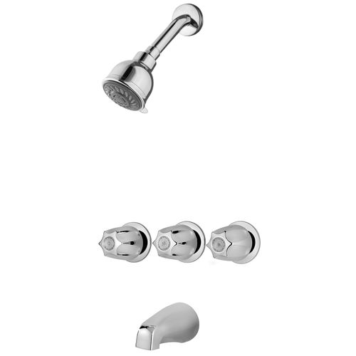 Main product image of Pfirst 3-Handle Tub & Shower Trim w/ Valve , LG01-3120 (Polished Chrome)