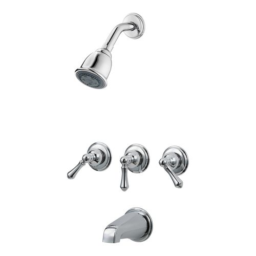 Main product image of Pfirst 3-Handle Tub & Shower Trim, LG01-81BC (Polished Chrome)