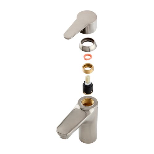 Main product image of Pfirst Modern 1 Control Bathroom Faucet w/ Push & Seal , LG142-060K (Brushed Nickel)