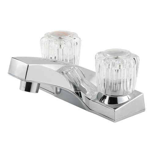 Main product image of Pfirst 2-Handle 4" Centerset Bathroom Faucet, Acrylic Handles , LG143-6002 (Polished Chrome)