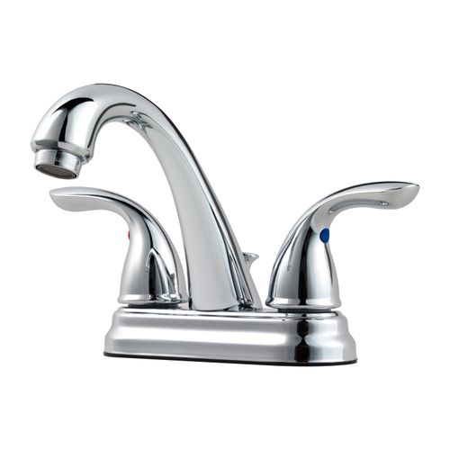 Main product image of Pfirst 2-Handle 4" Centerset Bathroom Faucet, Metal Lever Handles , LG148-7000 (Polished Chrome)