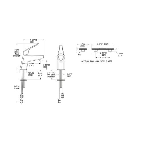 Main product image of Arkitek 1 Handle Bathroom Faucet w/ Push & Seal , LG42-LPMK (Brushed Nickel)