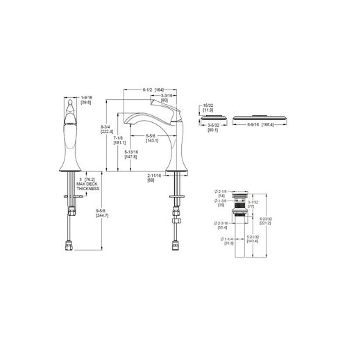 Main product image of Rhen 1 Handle Bathroom Faucet w/ Push & Seal 1.2 GPM , LG42-RH2K (Brushed Nickel)
