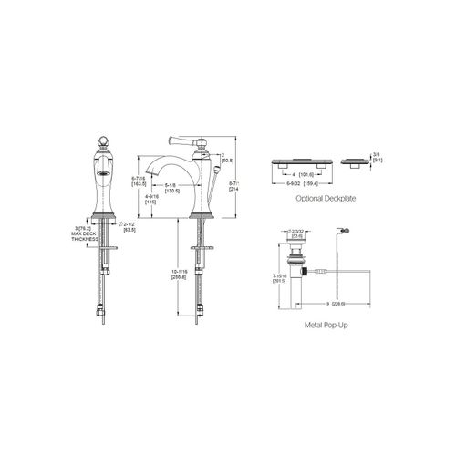 Main product image of Tisbury 1 Handle Bathroom Faucet , LG42-TB0BG (Brushed Gold)