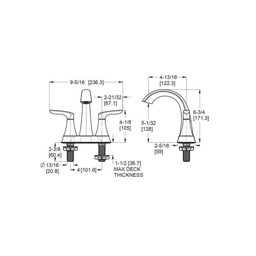 Main product image of Weller 2-Handle 4" Centerset Bathroom Faucet , LG48-WRPK (Brushed Nickel)
