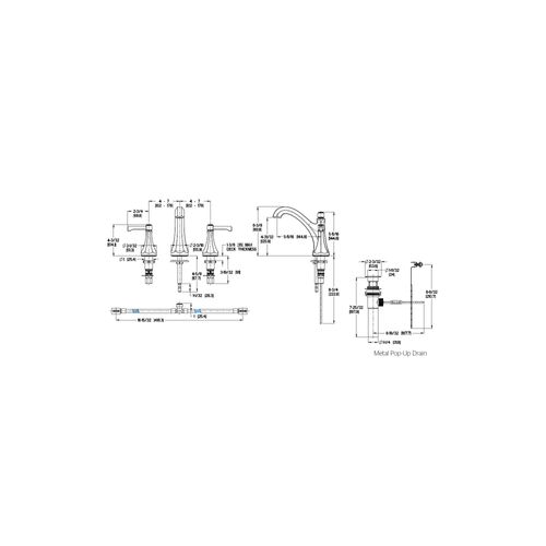 Main product image of Arterra 2-Handle 8" Widespread Bathroom Faucet Polished Nickel, LG49-DE0D
