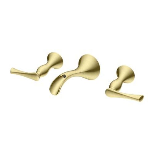 Main product image of Rhen 2-Handle Wall Mount Bathroom Faucet , LG49R-H2BG (Brushed Gold)