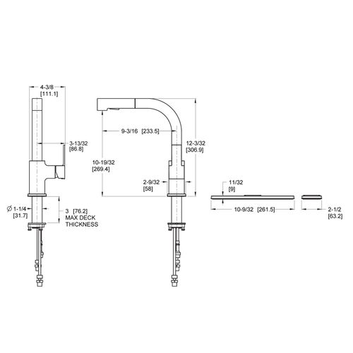 Main product image of Arkitek 1 Handle Pull-Out Kitchen Faucet , LG534-LPMS (Stainless Steel)