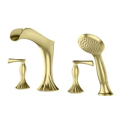 Main product image of Rhen 2-Handle Roman Tub w/ Hand Shower , LG64-RHBG (Brushed Gold)