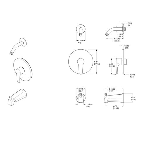Main product image of Pfirst 1-Handle Tub & Shower Trim , LG89-030K (Brushed Nickel)