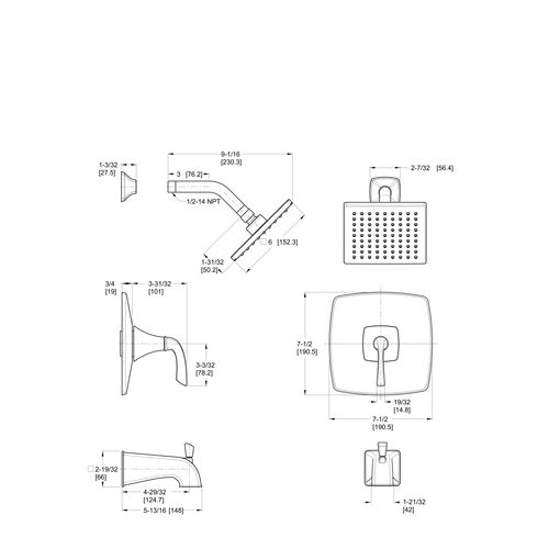 Main product image of Bronson 1-Handle Shower Only Trim , LG89-7BSK (Brushed Nickel)