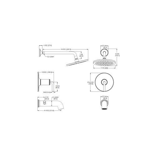 Main product image of Tenet 1-Handle Tub & Shower Trim , LG89-8TNTD (Polished Nickel)