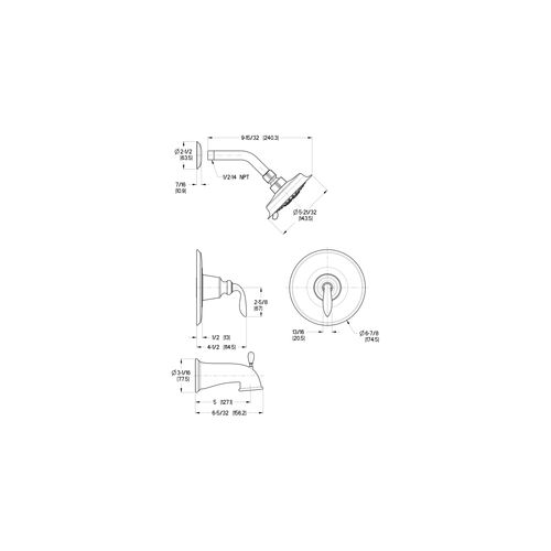 Main product image of Avalon 1-Handle Pressure Balance Valve Trim , R89-1CBK (Brushed Nickel)