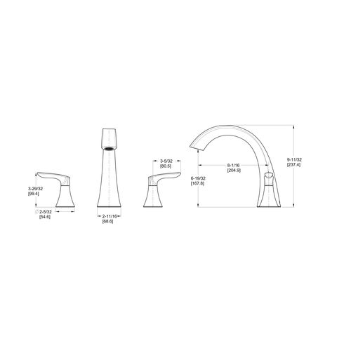 Main product image of Weller 2-Handle Roman Tub Trim , RT6-5WRK (Brushed Nickel)