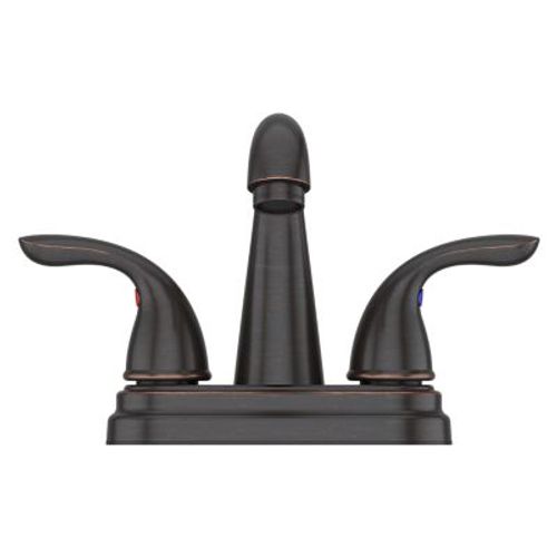 Main product image of Pfirst 2-Handle 4" Centerset Bathroom Faucet, Metal Lever Handles , LG148-700Y (Tuscan Bronze)
