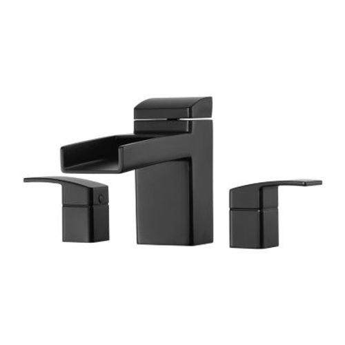 Main product image of Kenzo 2-Handle Waterfall Spout Roman Tub Trim (Matte Black), RT6-5DFB