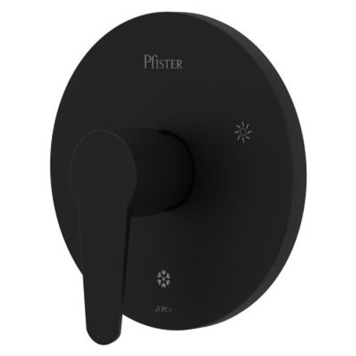 Main product image of Pfirst Modern Valve, Trim Only (Matte Black), R89-040B