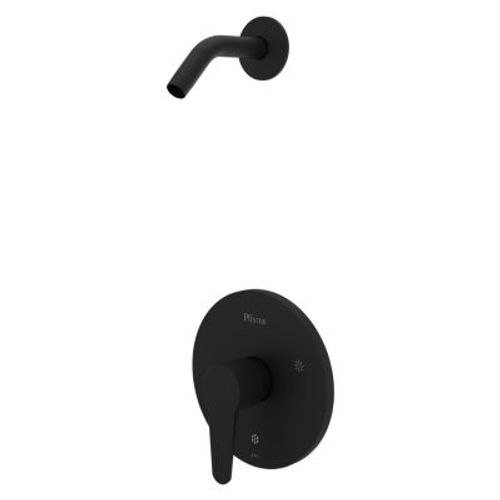 Main product image of Pfirst Series 1-Handle Shower, Trim Only Less Showerhead (Matte Black), R89-060B
