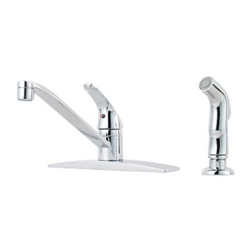 Main product image of Pfirst Series 1-Handle Kitchen Faucet w/ Side Spray (Polished Chrome), J134-444C