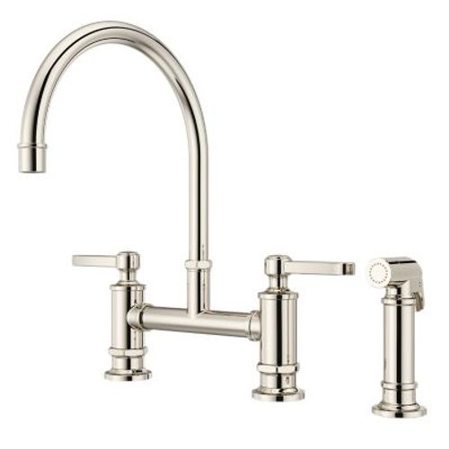 Main product image of Port Haven 2-Handle Kitchen Faucet with Side Spray (Polished Nickel), LG31-TDD