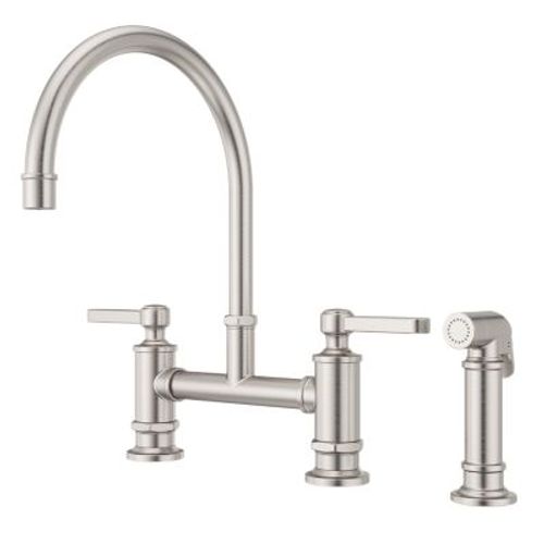 Main product image of Port Haven 2-Handle Kitchen Faucet with Side Spray (Stainless Steel), LG31-TDS