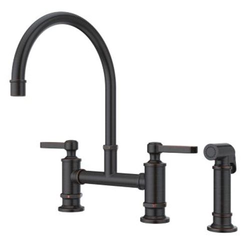 Main product image of Port Haven 2-Handle Kitchen Faucet with Side Spray (Tuscan Bronze), LG31-TDY
