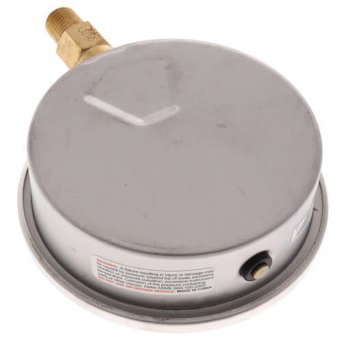 Main product image of 4" Stainless Steel Dual Scale Liquid Filled Gauge, 1/4" Bottom (0-60 PSI)