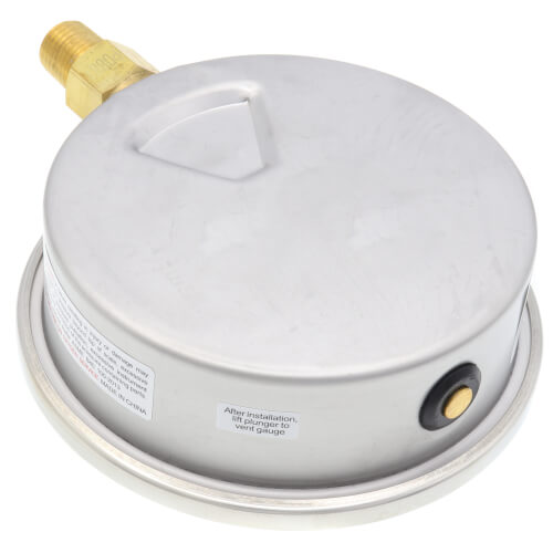 Main product image of 4" Stainless Steel Dual Scale Liquid Filled Gauge, 1/4" Bottom, Lead Free (0-160 PSI)