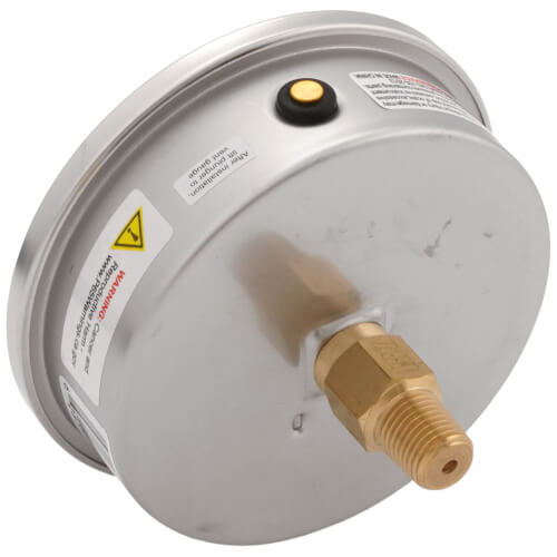 Main product image of 4" Stainless Steel Dual Scale Liquid Filled Gauge, 1/4" Back (0-60 PSI)